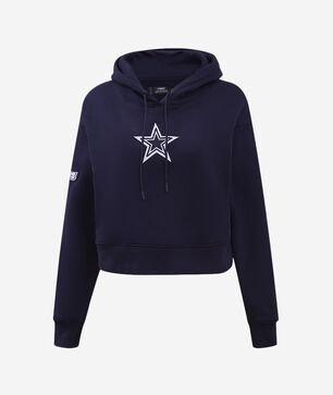 Dallas Cowboys Classic Fleece Cropped Pull Over Hoodie