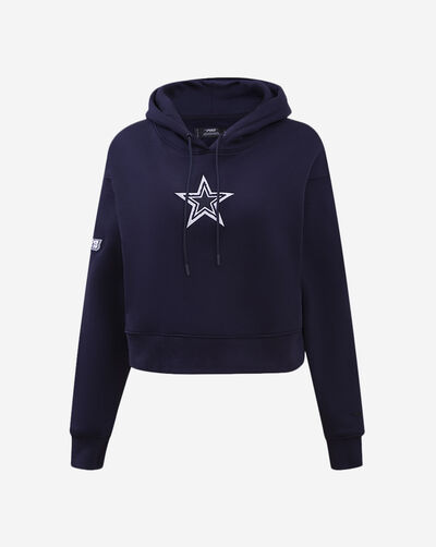 Dallas Cowboys Classic Fleece Cropped Pull Over Hoodie
