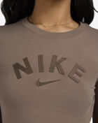 Nike NSW Chill Crop Knit T-Shirt HQ1702-233 Brown 3