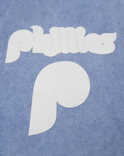 Philadelphia Phillies Varsity Blues Denim Varsity Jacket 