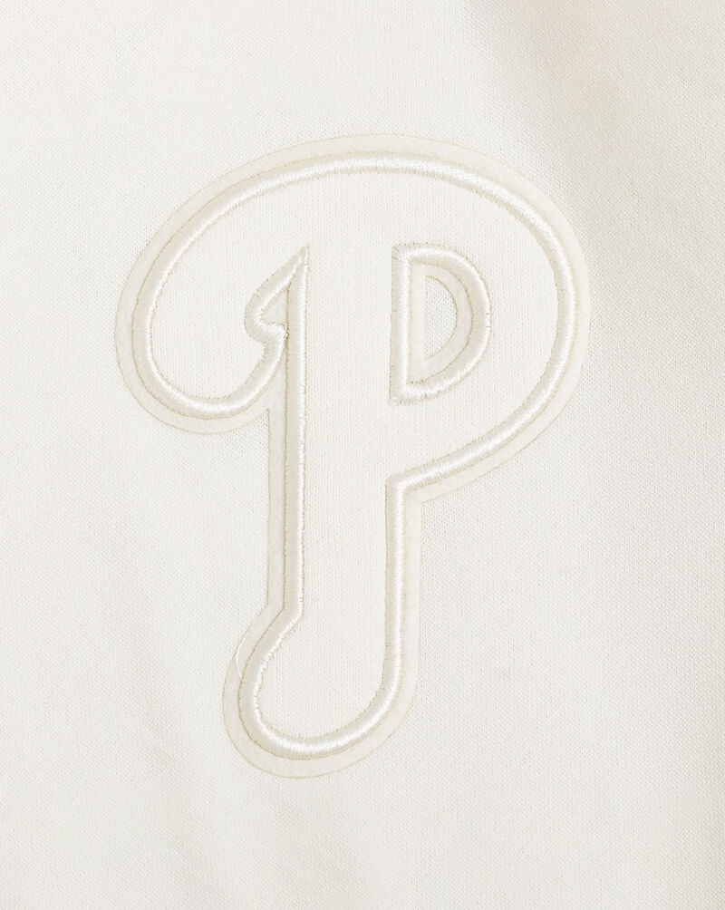 PRO STANDARD Big Boys' Philadelphia Phillies Neutral Fleece Pull Over Hoodie LPHB5315028-EGG cream 4