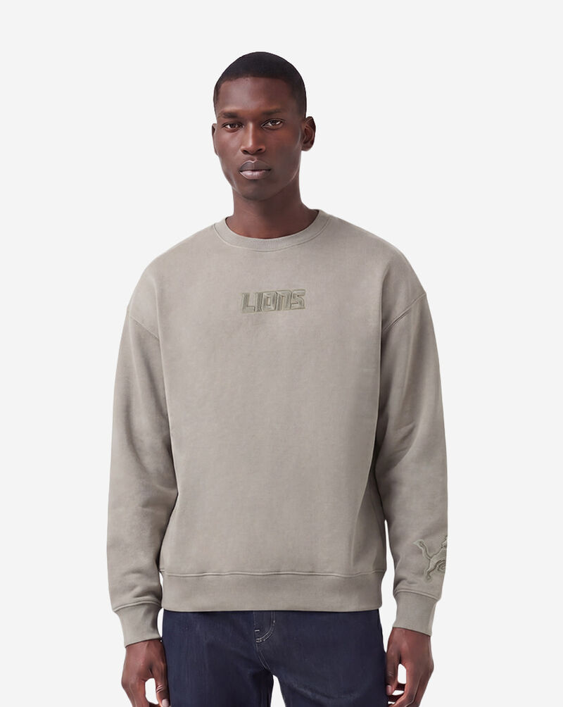 PRO STANDARD Detroit Lions Wingspam Drop Shoulder Crewneck FDL5410526-TAU Beige 1