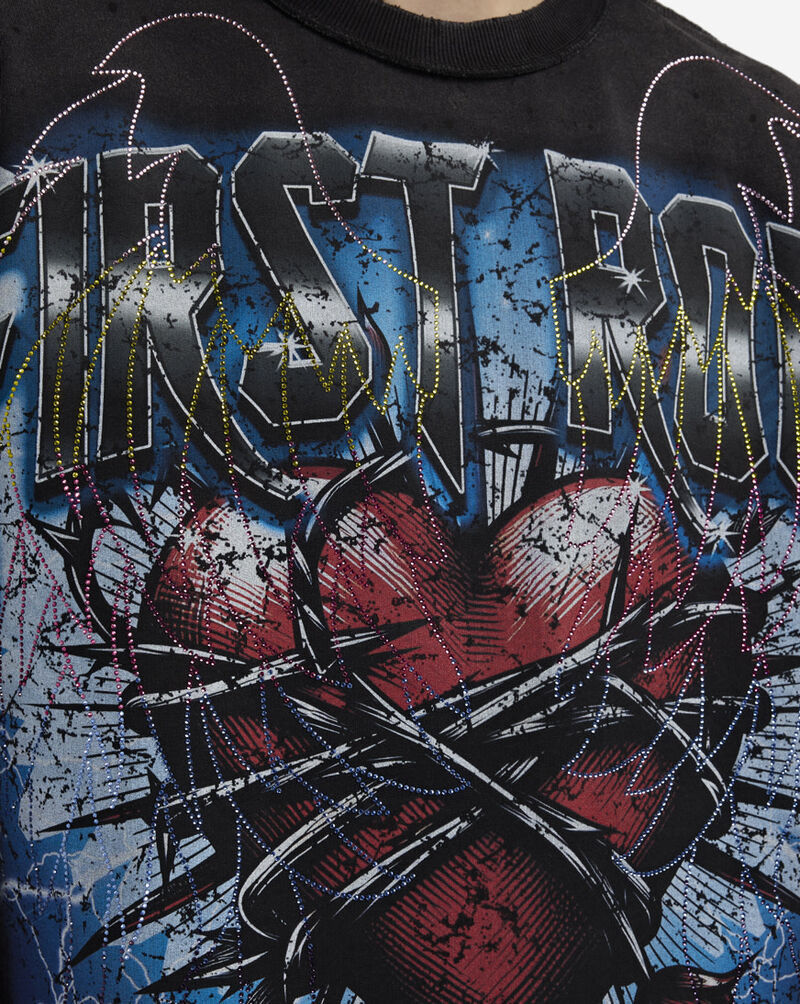 First Row Sacred Vow Cropped Tee FRM1027-BLK Black 3