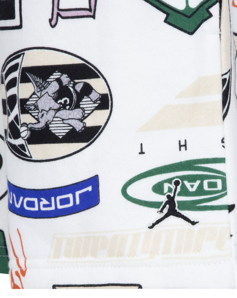 Jordan Big Kids' AOP Fleece Shorts 85D603-782 Multi 2