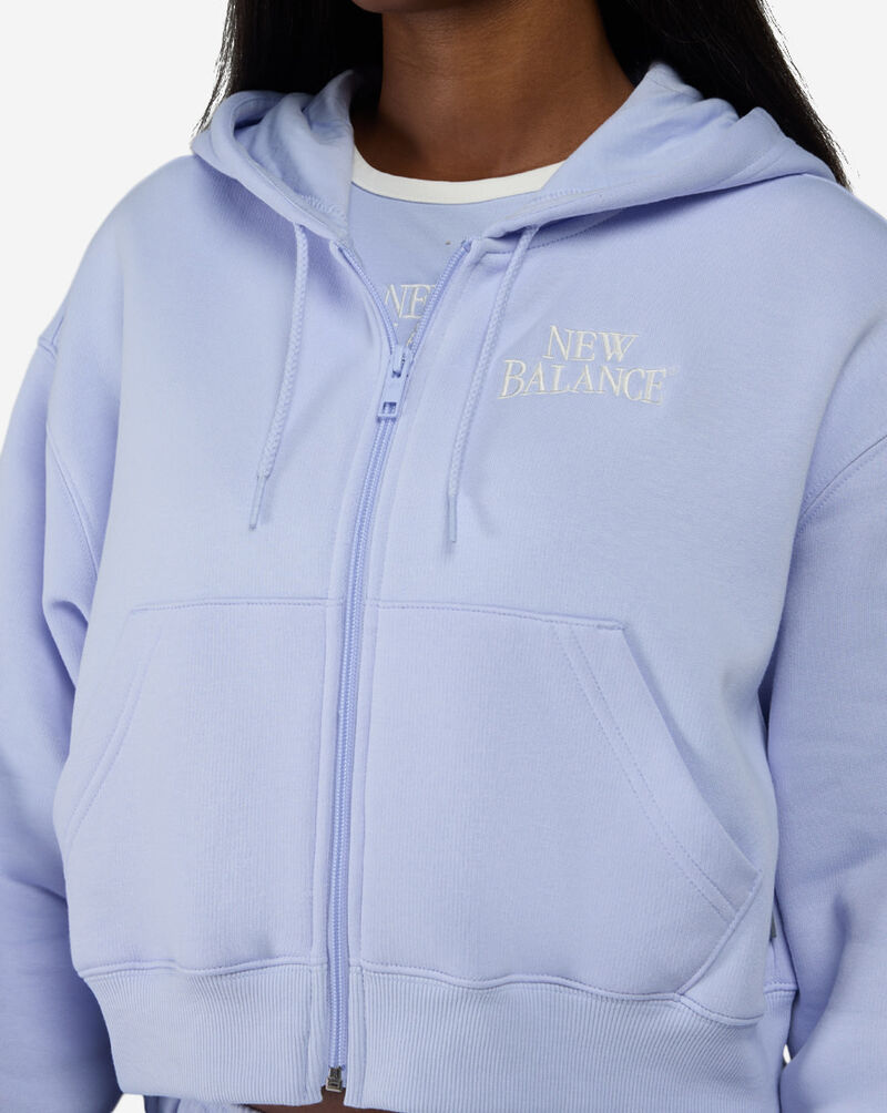 New Balance Trackside Fleece Full Zip Hoodie  WJ61W2EE-DYK Blue 3
