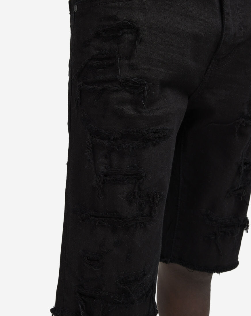 Shop Jordan Craig Rip and Repair Twill Shorts JS3219S-BLK black