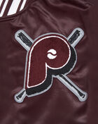 PRO STANDARD Philadelphia Phillies Retro Mash Up Rib Satin Jacket LPHU34515-WNE Red 2