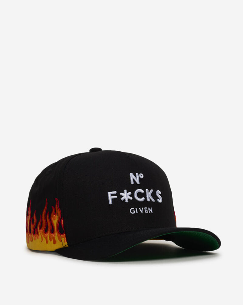 Field Grade No F Given Flames Twill Trucker Hat 1005201 Black 1