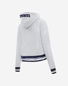 PRO STANDARD Dallas Cowboys Mash Up Rib Fleece Cropped Pull Over Hoodie FDCC42382-HMN Grey 3