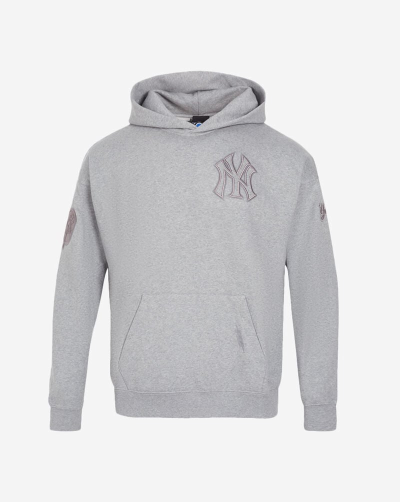 PRO STANDARD New York Yankees Neutral Drop Shoulder Fleece Pull Over Hoodie  LNY536852-DHG Grey 1