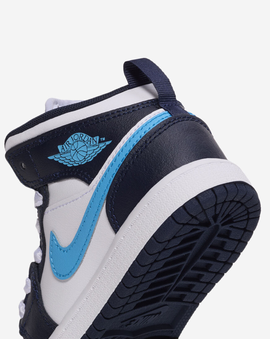 Shop Nike Little Kids' Air Jordan 1 Mid DQ8424-404 blue | SNIPES USA