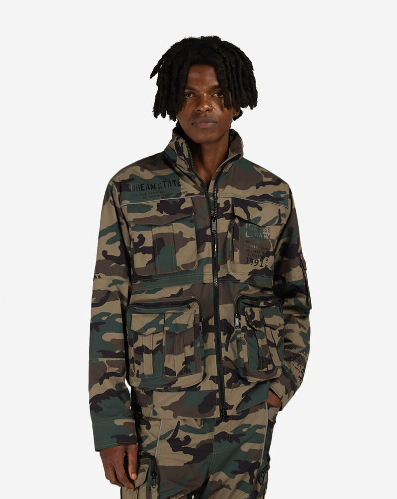 Smoke Rise Dream State Utility Windbreaker Jacket WW26F582SN-CAM Camo 1