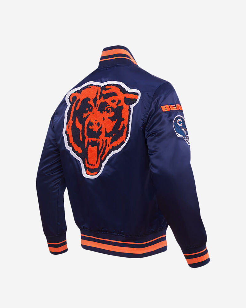 PRO STANDARD Chicago Bears Mash Up Rib Satin Jacket FCH6410396-MOM Blue 3