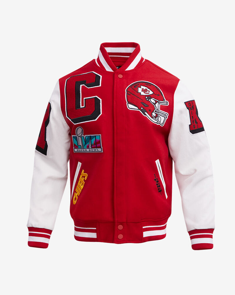 PRO STANDARD Kansas City Chiefs Mash Up Rib Wool Varsity Jacket FKC6410438-RDW Red 1