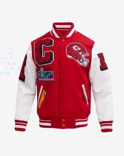 Kansas City Chiefs Mash Up Rib Wool Varsity Jacket