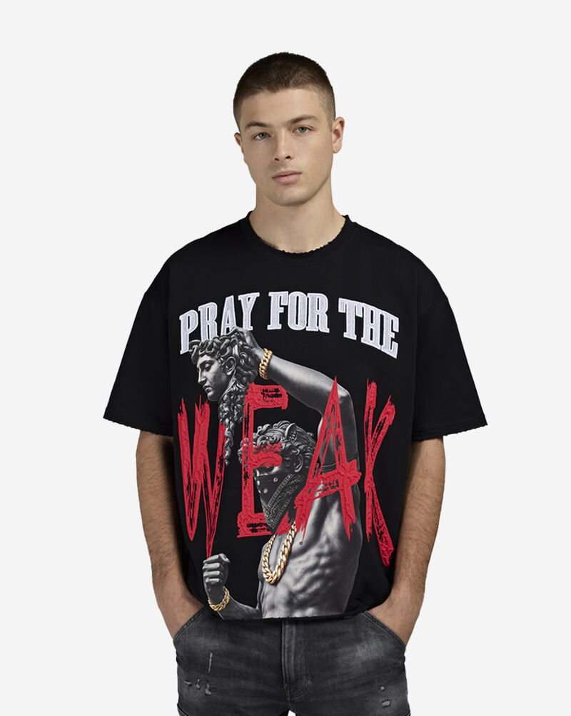 STREETZ IS WATCHIN Pray For The Weak Cropped Tee SWCT5277-BLK Black 1