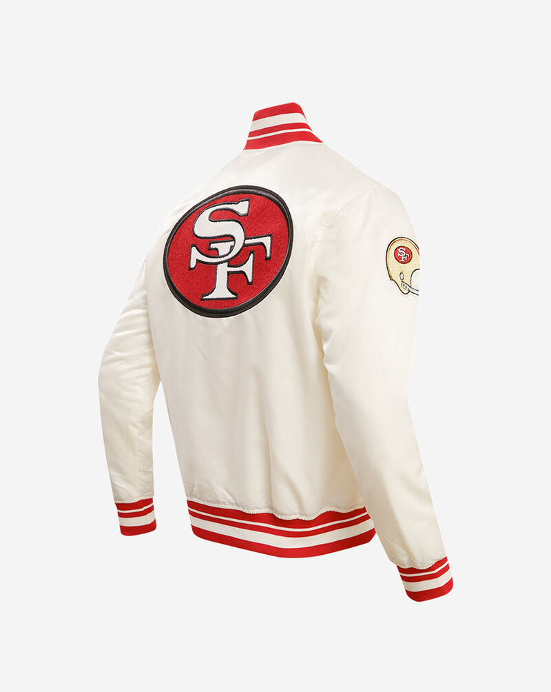 PRO STANDARD San Francisco 49Ers Retro Classic Rib Satin Jacket FS4643597-ERD cream 3