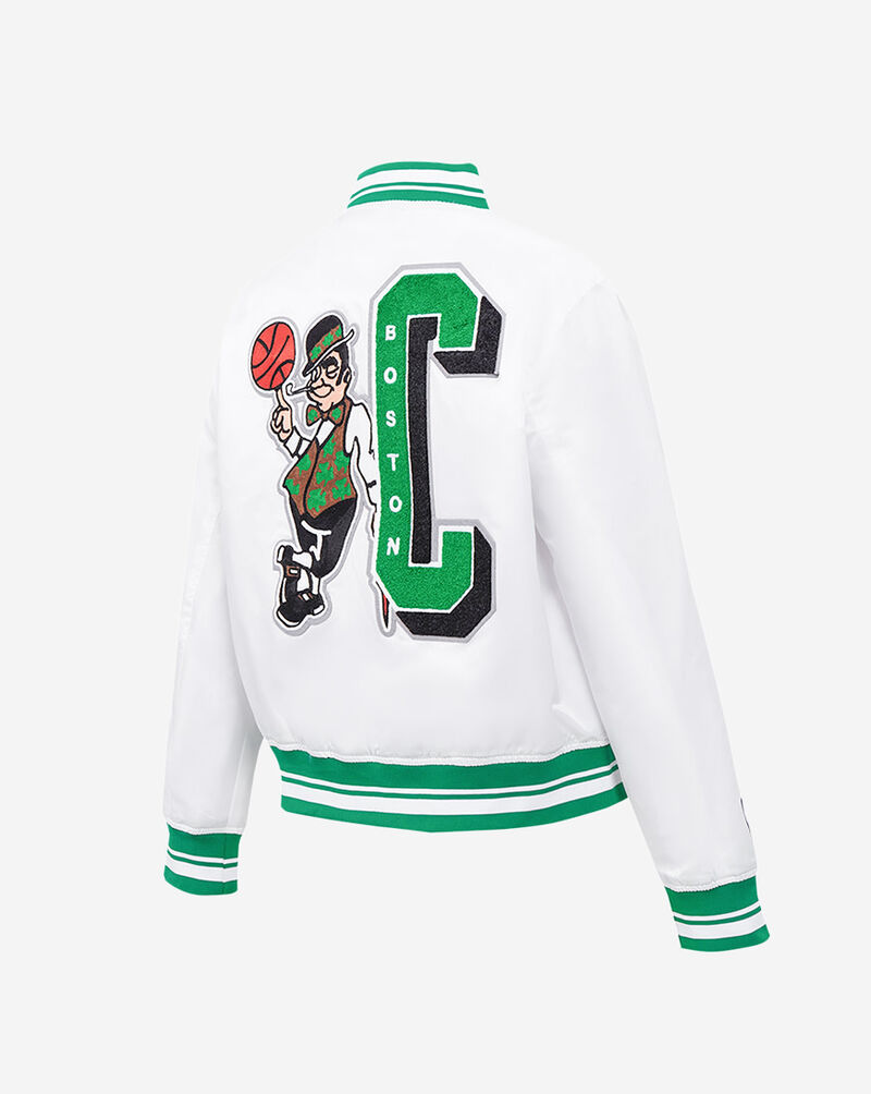 PRO STANDARD Boston Celtics Mash Up Rib Satin Jacket BBCU515702-WG White 3