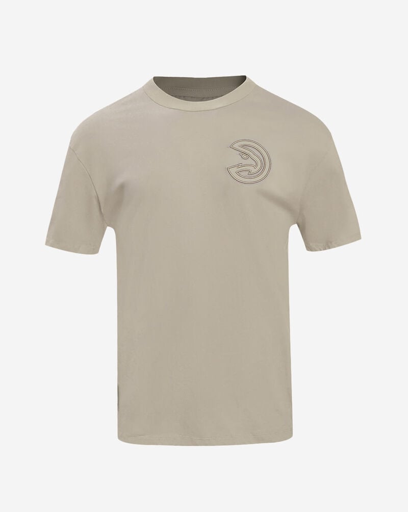 PRO STANDARD Atlanta Hawks Neutral Drop Shoulder Tee BAH158174-TAU Beige 1