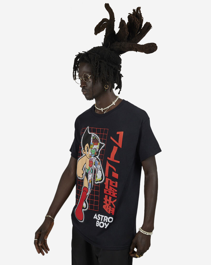 Shop Graphic Tees Astro Boy Kanji Tee ABO1191XX black