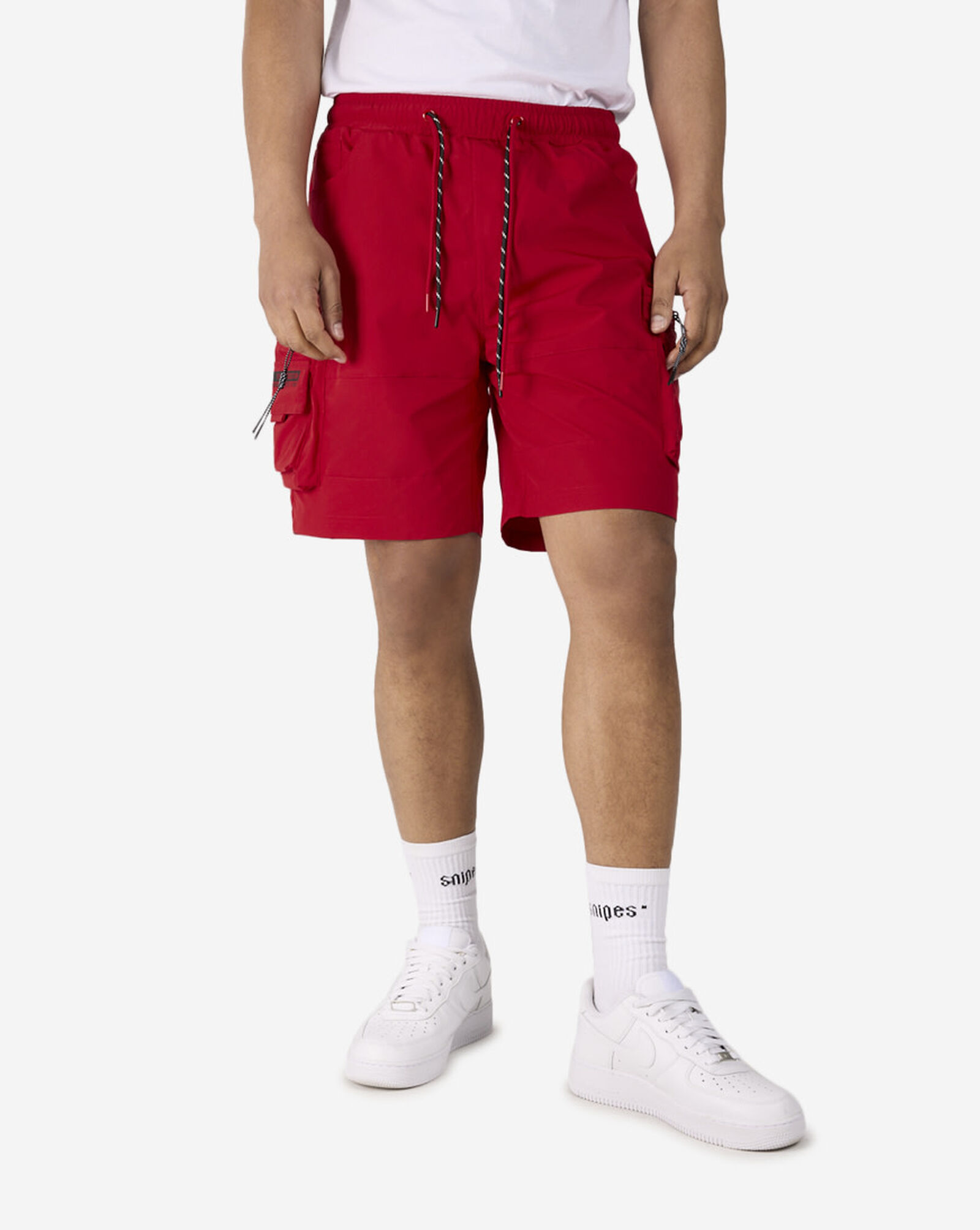 Shop Smoke Rise Nylon Cargo Shorts WS24283SNZRED red SNIPES USA