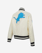 PRO STANDARD Detroit Lions Retro Classic Rib Satin Jacket FDLU410324-EBK cream 3