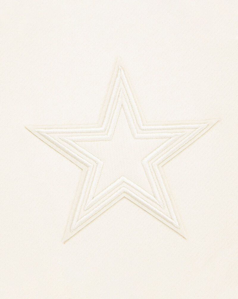 PRO STANDARD Dallas Cowboys Neutral Drop Shoulder Fleece Pullover Hoodie FDC544497-EGG cream 2