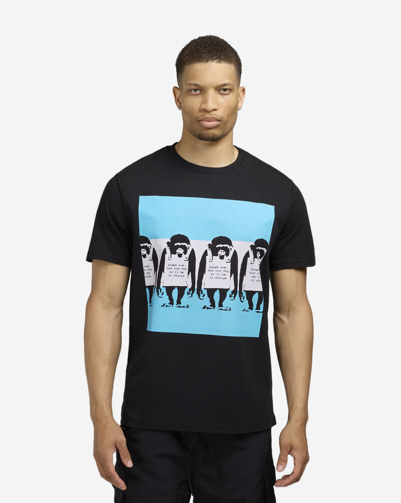 Mister Tee Banksy Chimp Lineup Tee MCUS155-US-00007 Black 1
