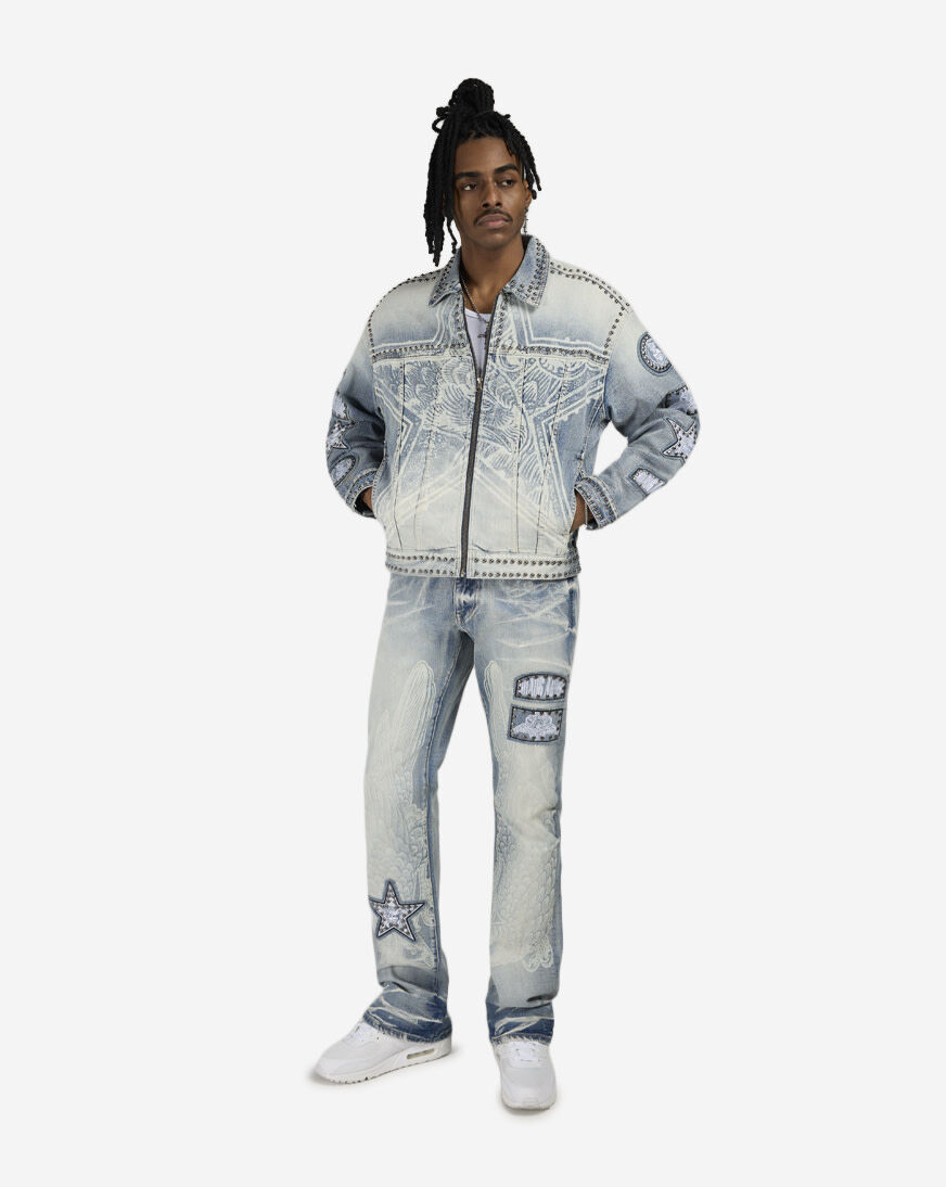 Shop Smoke Rise Chaos Abyss Jeans JP26S446SN-BLU blue | SNIPES USA