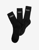 SNIPES 3-Pack Logo Crew Socks SNUS016-00007 Black 1