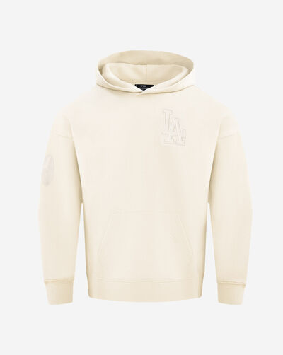Los Angeles Dodgers Neutral Drop Shoulder Fleece Pullover Hoodie