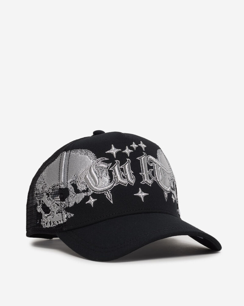 Cult of Individuality Skulls Mesh Back Trucker Hat 625BS-CHS03A Black 1