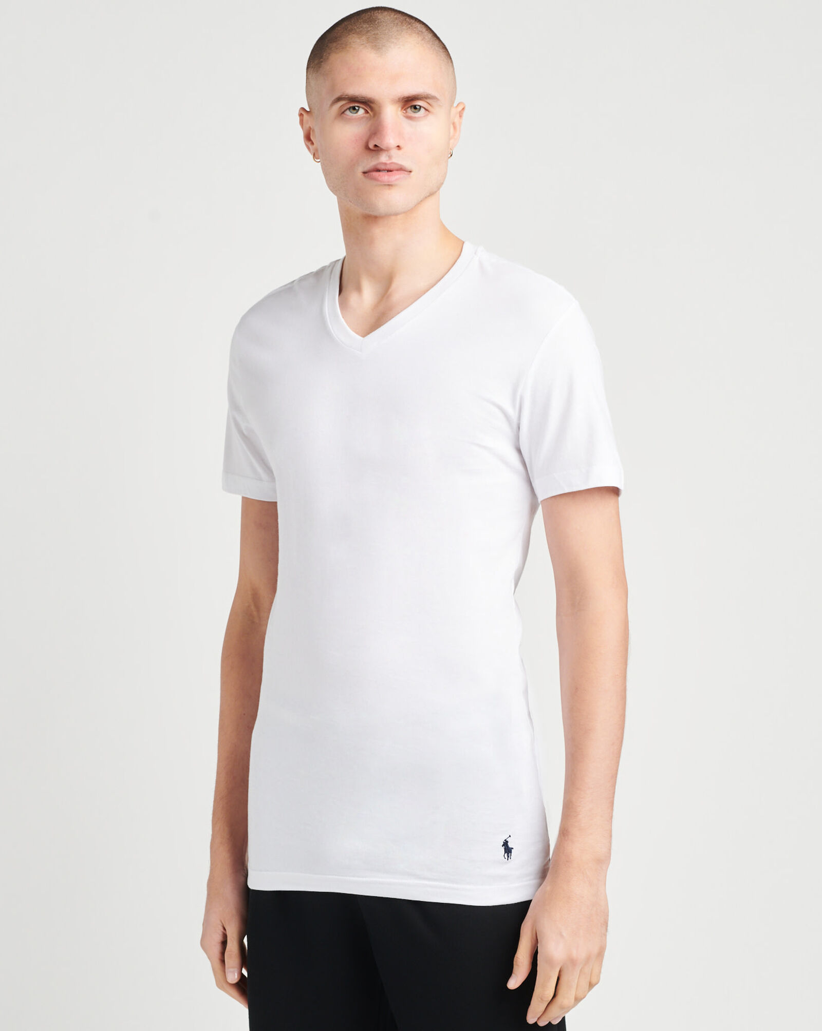 polo ralph lauren white v neck tees