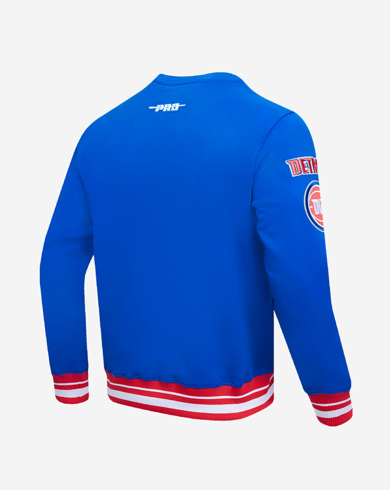 PRO STANDARD Detroit Pistons Mash Up Rib Fleece Crewneck BDP5515634-RYR Blue 3