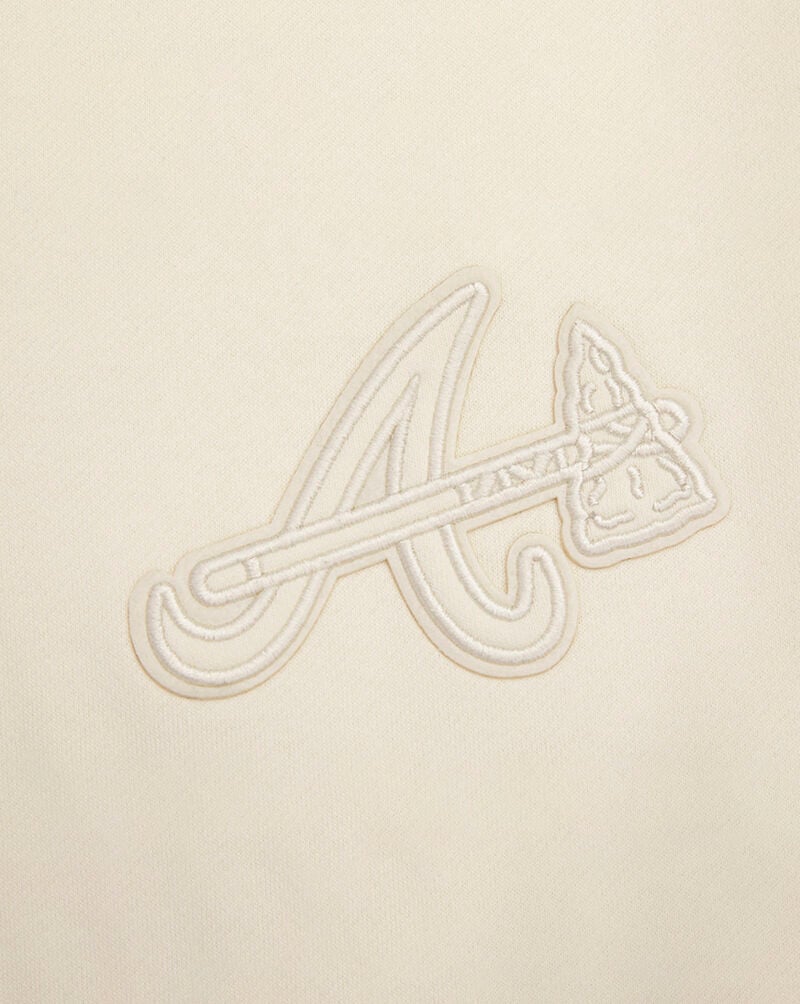 PRO STANDARD Atlanta Braves Neutral Fleece Short  LAB336996-EGG cream 2