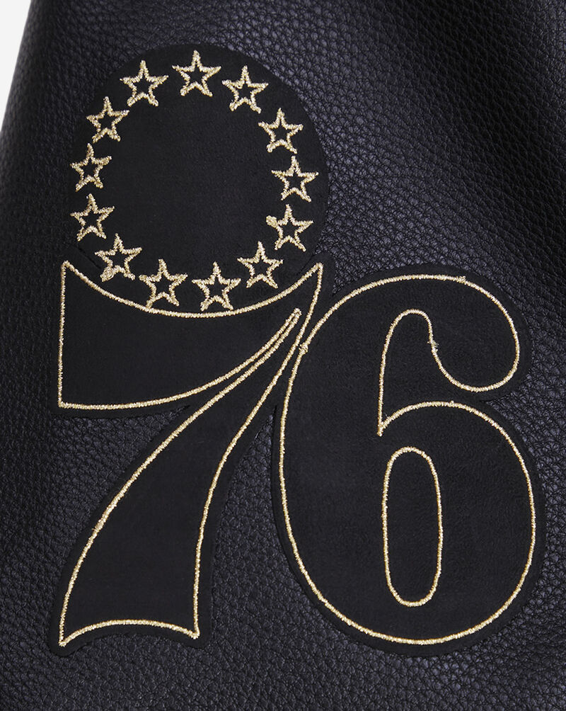 PRO STANDARD Black and Gold Philadelphia 76ers Varsity Jacket BP76513719-JBK Black 6
