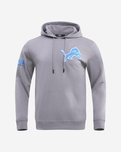 Detroit Lions Classic Chenille Double Knit Pull Over Hoodie