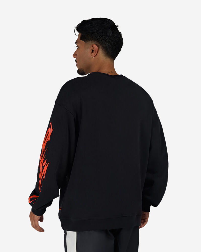 Nike "Your Message Here" Fleece Crew-Neck Sweatshirt IQ7000-010 Black 2