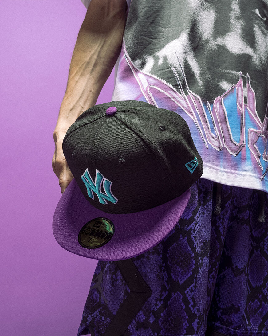 帽子 grape Shop New Era 9Fifty Grape New York Yankees Retro Hooks Fitted Hat