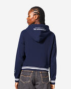 PRO STANDARD Seattle Seahawks Mash Up Rib Fleece Cropped Pull Over Hoodie FSSC410371-MDN Blue 3