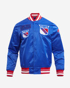 PRO STANDARD New York Rangers Retro Classic Rib Satin Jacket HNR667254-RYR Blue 1