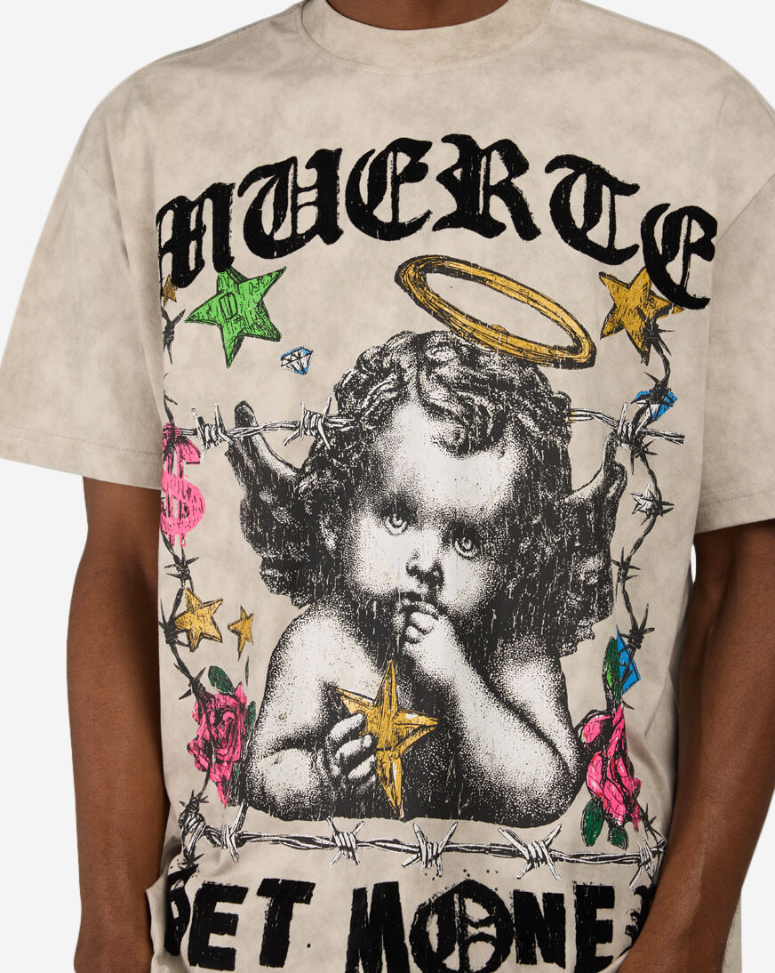 Shop Hasta Muerte Get Money Angel Tee HMGMA004-BON cream | SNIPES USA
