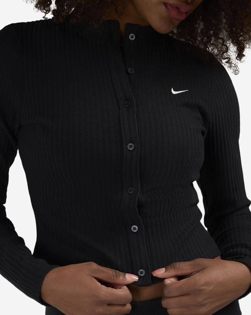 Nike NSW Chill Knit Slim Wide-Ribbed Cardigan IF0234-010 Black 3
