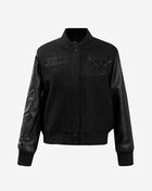 Chicago Bulls Triple Black Wool Varsity Jacket