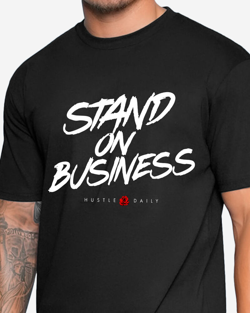 Hasta Muerte Stand On Business Tee HM-STANDONBUSINESS-TEE-BLACK Black 3