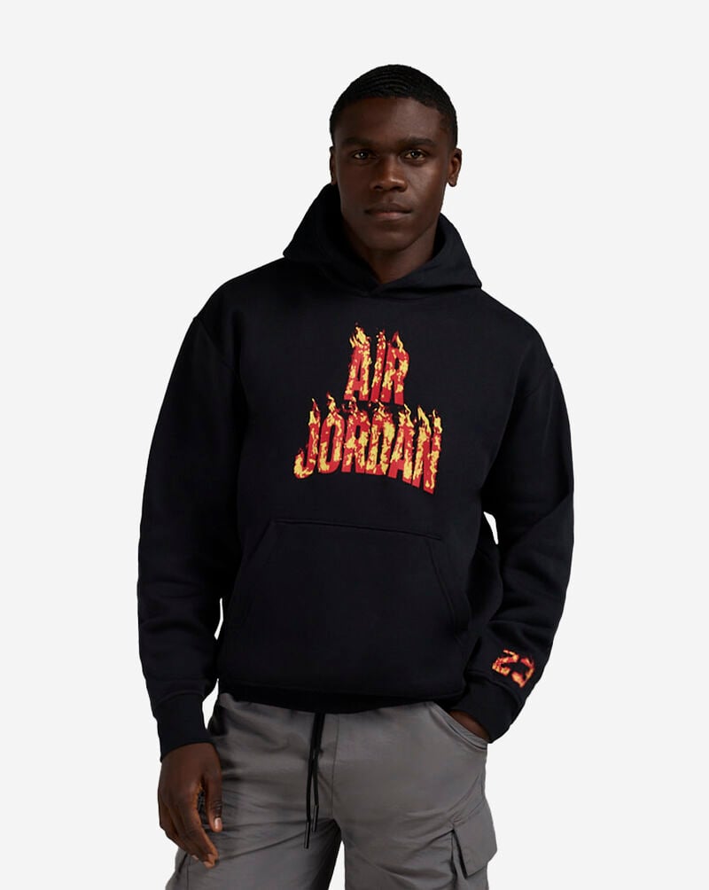 Jordan AJ5 Fire Red Hoodie IQ6967-010 Black 1
