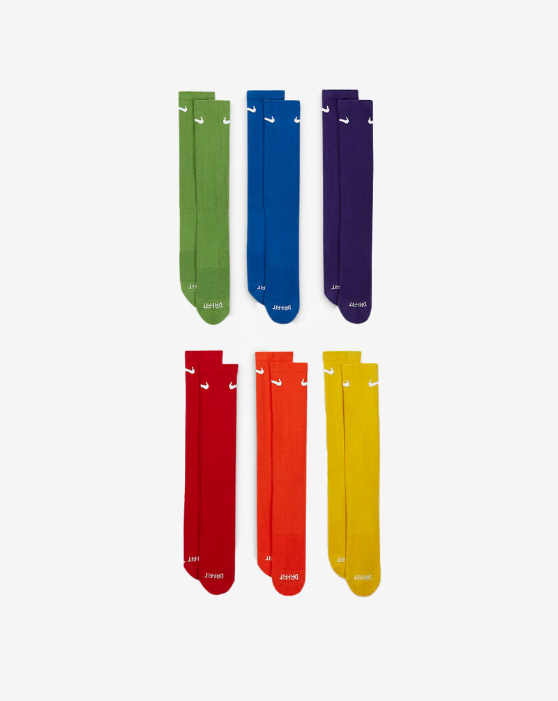 Nike Dri-FIT Performance Basic Crew Socks (5-7) UN0019-E69 Multi 1