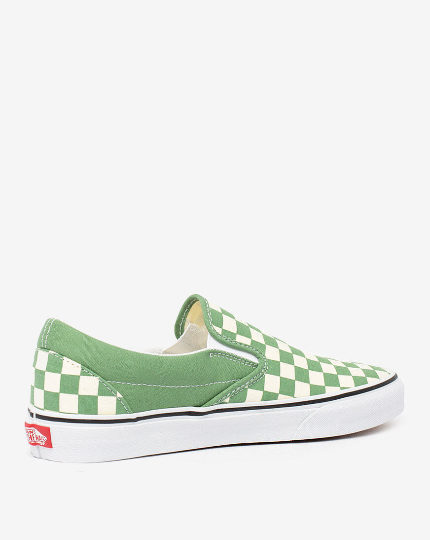 checkerboard vans green