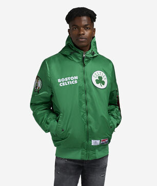 Alpha Industries Historic L-2B Boston Celtics Hooded Bomber Jacket