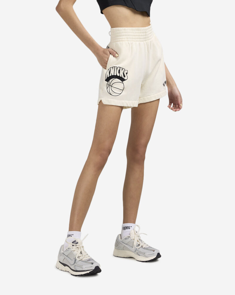 Mitchell  Ness New York Knicks Fleece Shorts BT8485-NYKCREA Beige 1